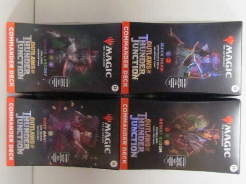 Magic the Gathering Commander Outlaws of Thunder Junction (Set of 4)